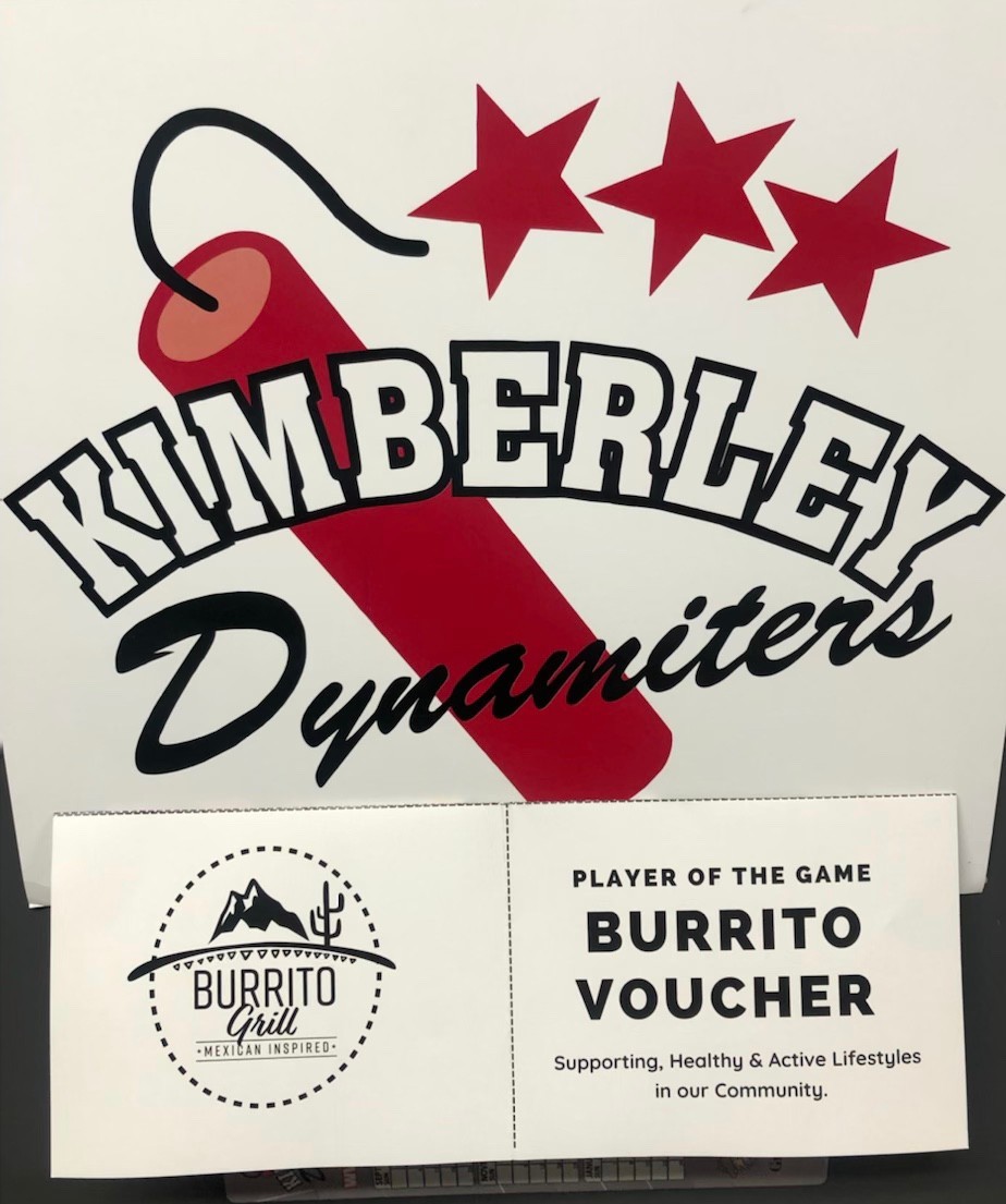 Congrats to tonight’s Dynamiter Player of the Game Sponsored by the Burrito Grill- Fresh Mexican Inspired! #6-Cam Reid